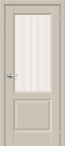 Дверь межкомнатная Неоклассик-33 ПЭТ Cream Silk остеклённая (Magic Moru)