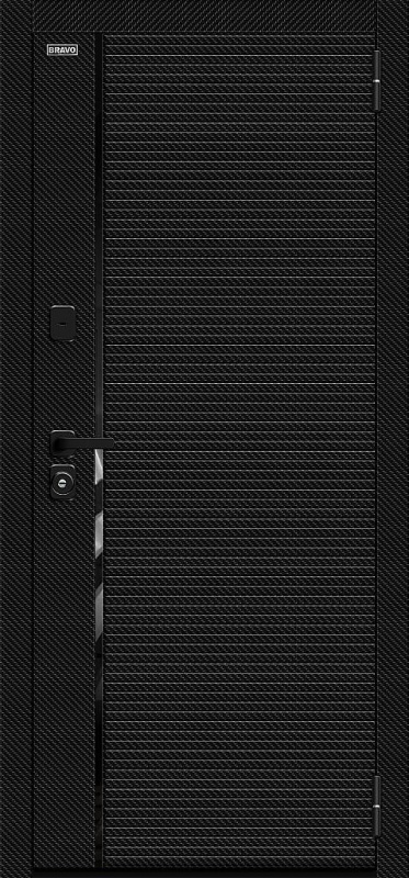 Входная металлическая дверь Лайнер/SBlack Black Carbon / White Silk