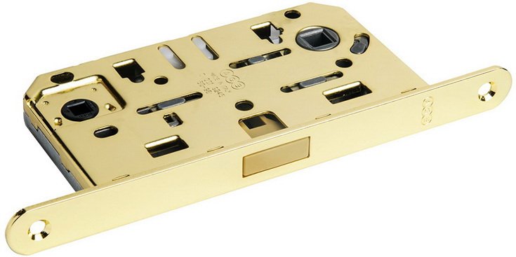 Механизм магнитный под фиксатор AGB Mediana Polaris WC с ответкой золото от магазина Мир Дверей в Клину