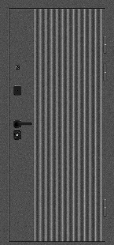 Входная металлическая дверь Optim Z-2 Классика Букле графит / Белый