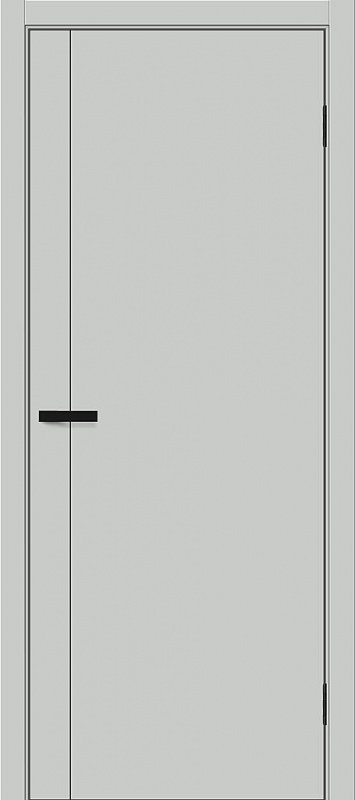 Дверь межкомнатная Браво-0.10П ПЭТ Grey Silk глухая (кромка с 4-х сторон ABS)