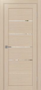 Дверь межкомнатная экошпон Турин 506.12 белёный дуб остеклённая (зеркало)