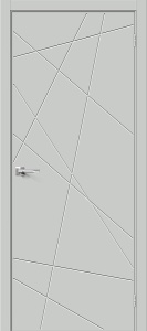 Дверь межкомнатная ПВХ Граффити-5.Д Grey Pro глухая