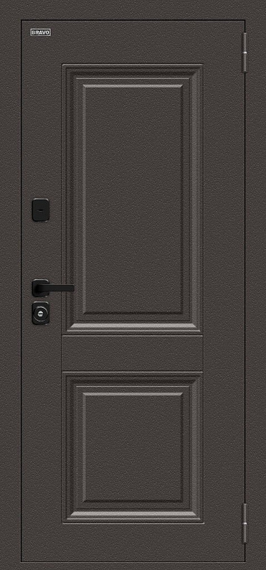 Входная металлическая дверь с терморазрывом Thermo Некст МФ/SBlack Старк шоколад / White Silk