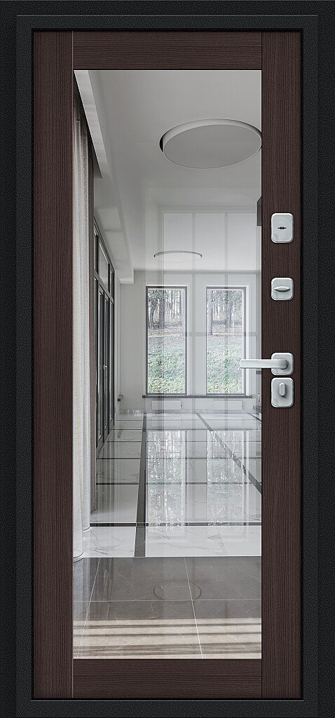 Входная металлическая дверь с терморазрывом Thermo Флэш Декор-2 букле черное / Wenge Veralinga