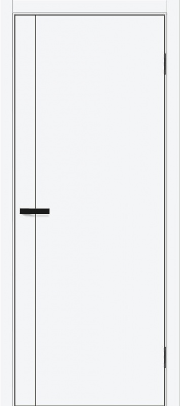 Дверь межкомнатная Браво-0.10П ПЭТ White Silk глухая (кромка с 4-х сторон ABS)